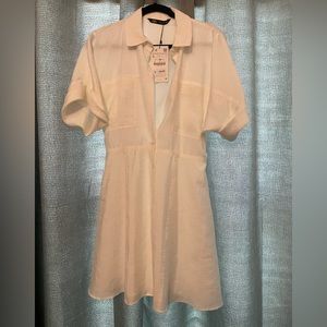Zara collared shirt dress